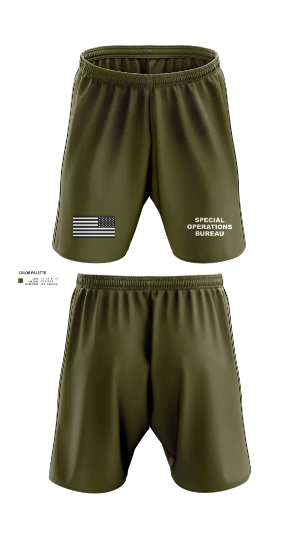 Athletic Shorts With Pockets, Special Operations Bureau, , Teamtime, Team time, sublimation, custom sports apparel, team uniforms, spirit wear, spiritwear, sports uniforms, custom shirts, team store, custom team store, fundraiser sports, apparel fundraiser