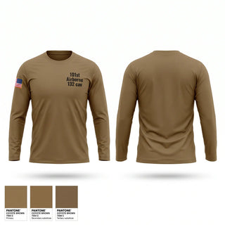 Long Sleeve Performance Shirt, 101st Airborne 1/32 cav, Army, Teamtime, Team time, sublimation, custom sports apparel, team uniforms, spirit wear, spiritwear, sports uniforms, custom shirts, team store, custom team store, fundraiser sports, apparel fundraiser