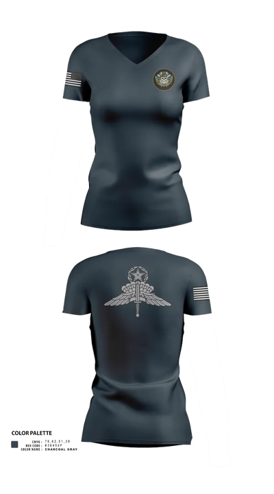 JCU 40817356 Women's Short Sleeve V-neck Shirt - 40