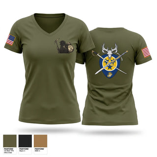 Womens Short Sleeve Vneck Shirt, RSS CLARKSVILLE/PCS DICKSON, Marines, Teamtime, Team time, sublimation, custom sports apparel, team uniforms, spirit wear, spiritwear, sports uniforms, custom shirts, team store, custom team store, fundraiser sports, apparel fundraiser