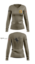 13th Fighter Squadron 4613595 Women's Long Sleeve V-neck Shirt - 2