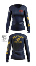 Newport Fire Department 13919052 Women's Long Sleeve V-neck Shirt - 5