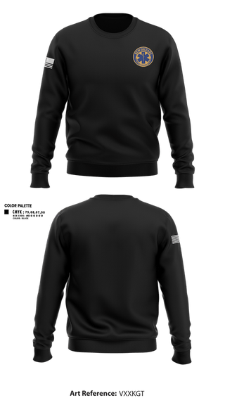 Crew Neck Sweatshirt, New Orleans EMS, EMS/EMT, Teamtime, Team time, sublimation, custom sports apparel, team uniforms, spirit wear, spiritwear, sports uniforms, custom shirts, team store, custom team store, fundraiser sports, apparel fundraiser