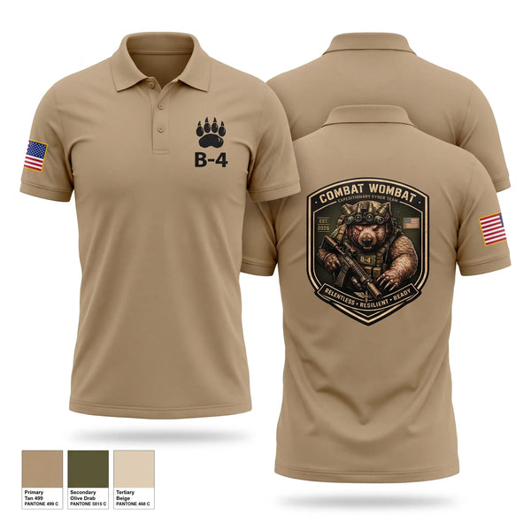 Short Sleeve Performance Polo, B-4, Army, Teamtime, Team time, sublimation, custom sports apparel, team uniforms, spirit wear, spiritwear, sports uniforms, custom shirts, team store, custom team store, fundraiser sports, apparel fundraiser