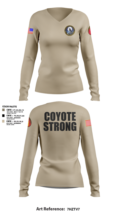 FHL Garrison 2 21208804 Women's Long Sleeve V-neck Shirt - 19