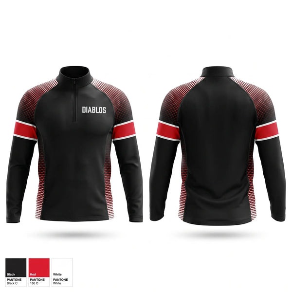 Quarter Zip Jacket, Diablos, Baseball, Teamtime, Team time, sublimation, custom sports apparel, team uniforms, spirit wear, spiritwear, sports uniforms, custom shirts, team store, custom team store, fundraiser sports, apparel fundraiser
