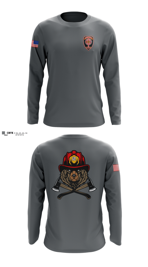 Long Sleeve Performance Shirt, Stewart County Fire Rescue, Fire Department, Teamtime, Team time, sublimation, custom sports apparel, team uniforms, spirit wear, spiritwear, sports uniforms, custom shirts, team store, custom team store, fundraiser sports, apparel fundraiser