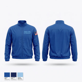 Windbreaker, Texas City Fire Department, Fire Department, Teamtime, Team time, sublimation, custom sports apparel, team uniforms, spirit wear, spiritwear, sports uniforms, custom shirts, team store, custom team store, fundraiser sports, apparel fundraiser