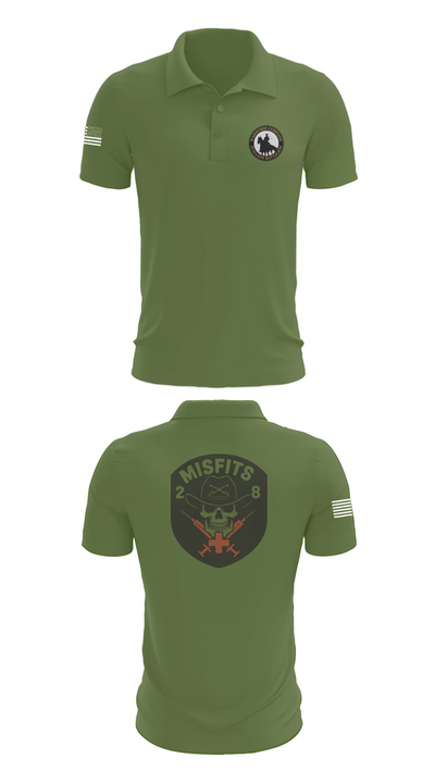 2-8 Cav, HHC, Medic Platoon 50281984 Short Sleeve Performance Polo - 47