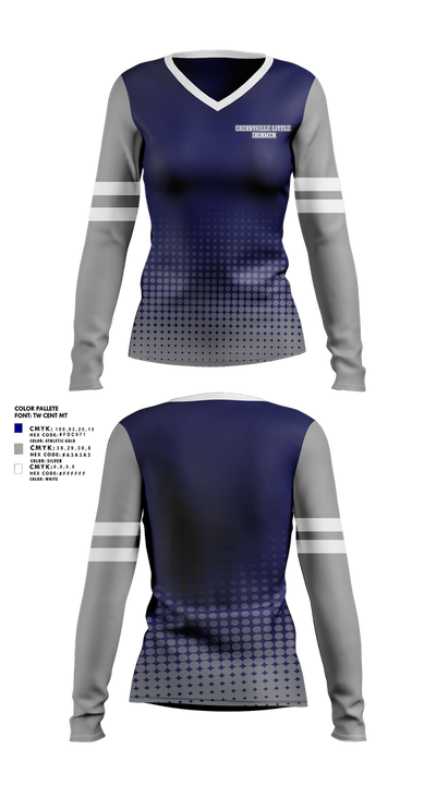 Cherryville Little Ironmen 6332066 Women's Long Sleeve V-neck Shirt - 3