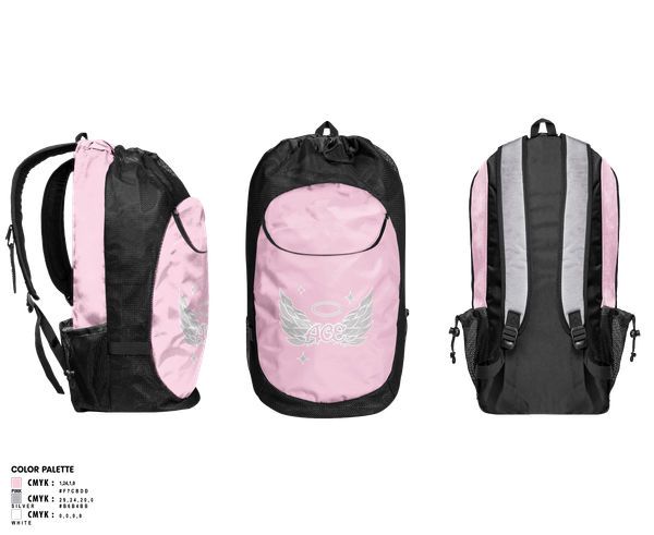 Gear Bag, ACE Angel CHEER Elite, Cheer, Teamtime, Team time, sublimation, custom sports apparel, team uniforms, spirit wear, spiritwear, sports uniforms, custom shirts, team store, custom team store, fundraiser sports, apparel fundraiser