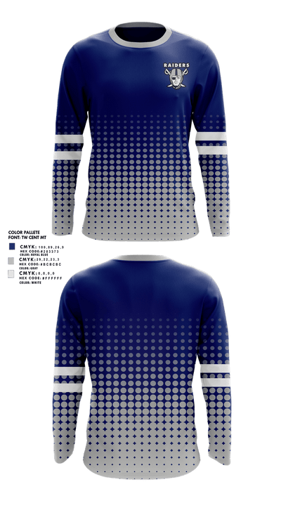 Brent Raiders 95359383 Long Sleeve Performance Shirt 1