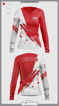 North Attleborough High School Cheer 88392583 Women's Long Sleeve V-neck Shirt - 1