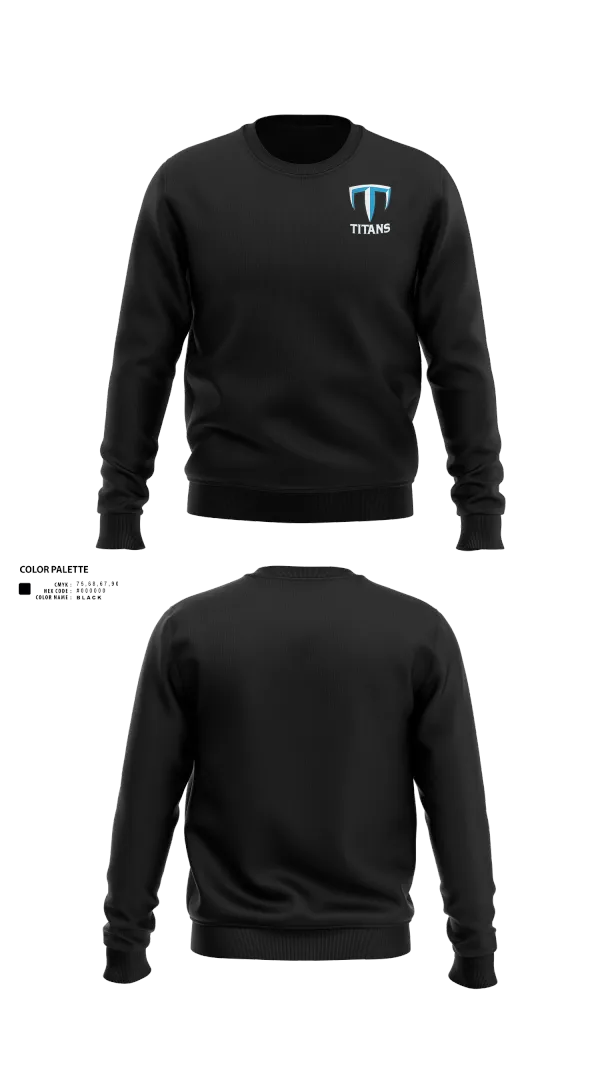 Crew Neck Sweatshirt, Titans, Women's Basketball, Teamtime, Team time, sublimation, custom sports apparel, team uniforms, spirit wear, spiritwear, sports uniforms, custom shirts, team store, custom team store, fundraiser sports, apparel fundraiser