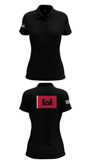 Womens Short Sleeve Performance Polo, B 103 EN BN, National Guard, Teamtime, Team time, sublimation, custom sports apparel, team uniforms, spirit wear, spiritwear, sports uniforms, custom shirts, team store, custom team store, fundraiser sports, apparel fundraiser