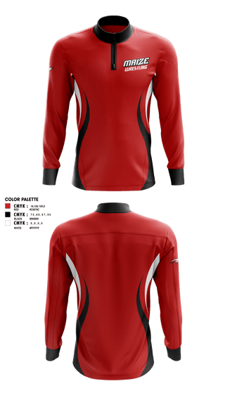Quarter Zip Jacket, Maize, Wrestling, Teamtime, Team time, sublimation, custom sports apparel, team uniforms, spirit wear, spiritwear, sports uniforms, custom shirts, team store, custom team store, fundraiser sports, apparel fundraiser