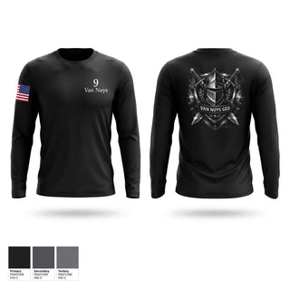 Long Sleeve Performance Shirt, Van Nuys GED, Police, Teamtime, Team time, sublimation, custom sports apparel, team uniforms, spirit wear, spiritwear, sports uniforms, custom shirts, team store, custom team store, fundraiser sports, apparel fundraiser