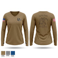 USS DONALD COOK 92442226 Women's Long Sleeve V-neck Shirt - 1