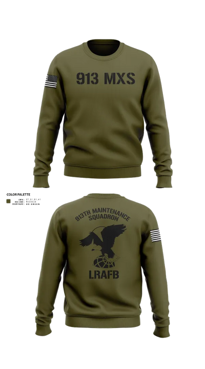 913th Maintenance Squadron 77885709 Crew Neck Sweatshirt - 22
