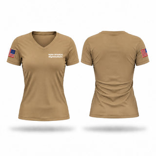 Womens Short Sleeve Vneck Shirt, 160th SOAR(A) NightStalkers, Army, Teamtime, Team time, sublimation, custom sports apparel, team uniforms, spirit wear, spiritwear, sports uniforms, custom shirts, team store, custom team store, fundraiser sports, apparel fundraiser