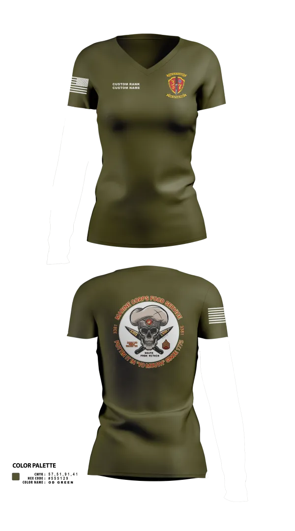 Womens Short Sleeve Vneck Shirt, 3/7, Marines, Teamtime, Team time, sublimation, custom sports apparel, team uniforms, spirit wear, spiritwear, sports uniforms, custom shirts, team store, custom team store, fundraiser sports, apparel fundraiser