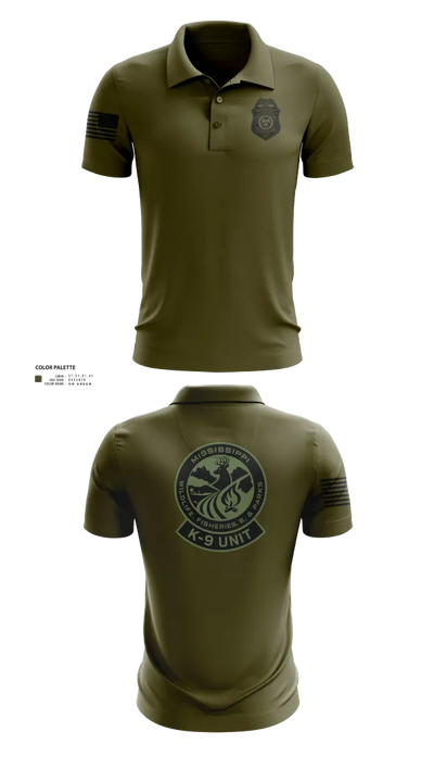 MDWFP K9 21939837 Short Sleeve Performance Polo - 201
