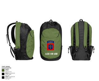 Gear Bag, A.Co 1-22 ASB, , Teamtime, Team time, sublimation, custom sports apparel, team uniforms, spirit wear, spiritwear, sports uniforms, custom shirts, team store, custom team store, fundraiser sports, apparel fundraiser