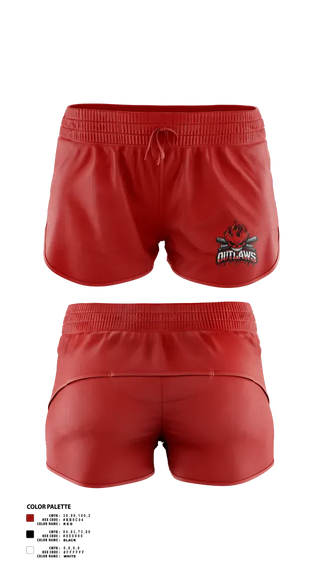 Womens Shorts, DownEast Outlaws, Baseball, Teamtime, Team time, sublimation, custom sports apparel, team uniforms, spirit wear, spiritwear, sports uniforms, custom shirts, team store, custom team store, fundraiser sports, apparel fundraiser