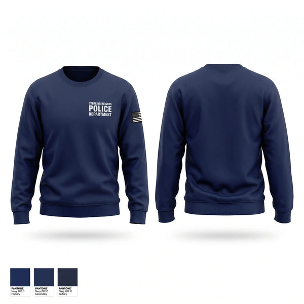 Crew Neck Sweatshirt, Sterling Heights Police Department, Police, Teamtime, Team time, sublimation, custom sports apparel, team uniforms, spirit wear, spiritwear, sports uniforms, custom shirts, team store, custom team store, fundraiser sports, apparel fundraiser