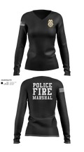 Falls Church Fire Marshal 50777326 Women's Long Sleeve V-neck Shirt - 21