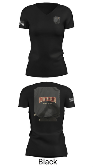 Womens Short Sleeve Vneck Shirt, Mountainside Fire Department, Fire Department, Teamtime, Team time, sublimation, custom sports apparel, team uniforms, spirit wear, spiritwear, sports uniforms, custom shirts, team store, custom team store, fundraiser sports, apparel fundraiser