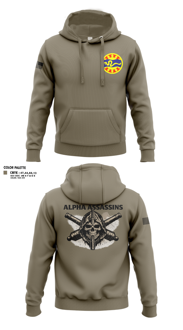 Hoodie, 1-148 FA A Btry, National Guard, Teamtime, Team time, sublimation, custom sports apparel, team uniforms, spirit wear, spiritwear, sports uniforms, custom shirts, team store, custom team store, fundraiser sports, apparel fundraiser