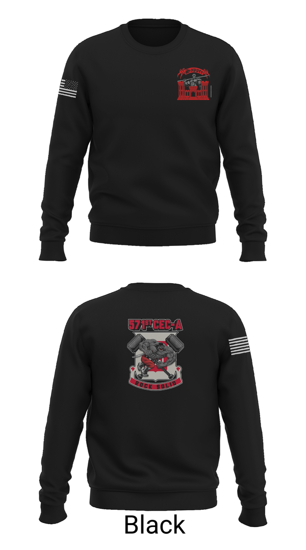 Crew Neck Sweatshirt, 571st CEC-A, , Teamtime, Team time, sublimation, custom sports apparel, team uniforms, spirit wear, spiritwear, sports uniforms, custom shirts, team store, custom team store, fundraiser sports, apparel fundraiser