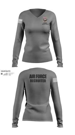 Womens Long Sleeve Vneck Shirt, 336 RCS F Flight, , Teamtime, Team time, sublimation, custom sports apparel, team uniforms, spirit wear, spiritwear, sports uniforms, custom shirts, team store, custom team store, fundraiser sports, apparel fundraiser