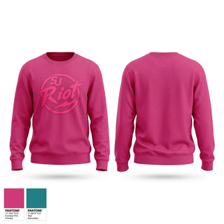 Crew Neck Sweatshirt, SJ Riot, Softball, Teamtime, Team time, sublimation, custom sports apparel, team uniforms, spirit wear, spiritwear, sports uniforms, custom shirts, team store, custom team store, fundraiser sports, apparel fundraiser
