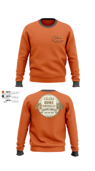 Crew Neck Sweatshirt, Celina Home Services LLC, Men's Soccer, Teamtime, Team time, sublimation, custom sports apparel, team uniforms, spirit wear, spiritwear, sports uniforms, custom shirts, team store, custom team store, fundraiser sports, apparel fundraiser