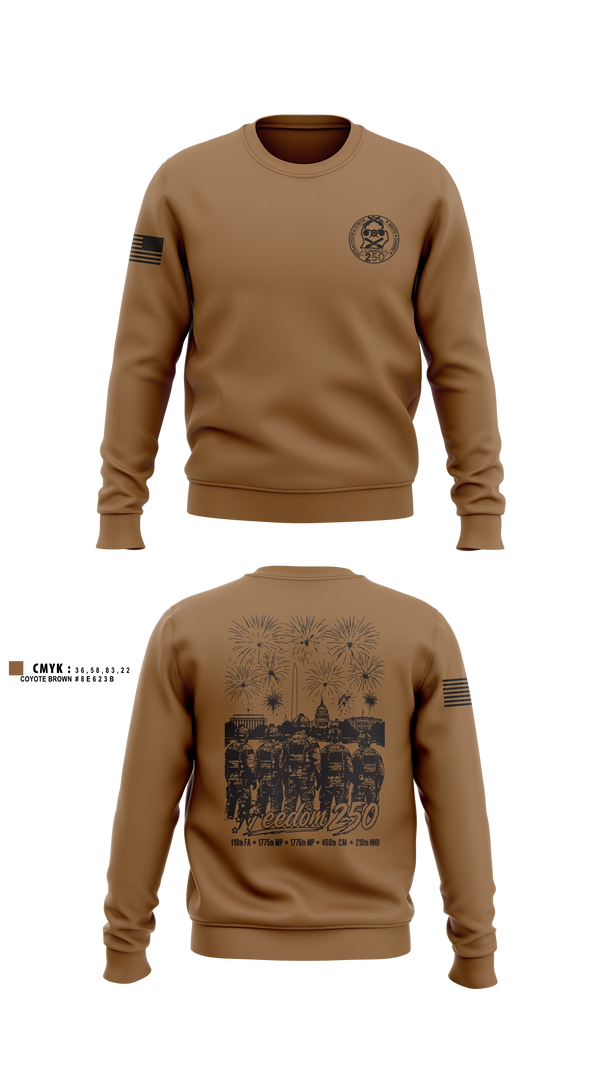 Crew Neck Sweatshirt, 460 Chemical Company, National Guard, Teamtime, Team time, sublimation, custom sports apparel, team uniforms, spirit wear, spiritwear, sports uniforms, custom shirts, team store, custom team store, fundraiser sports, apparel fundraiser