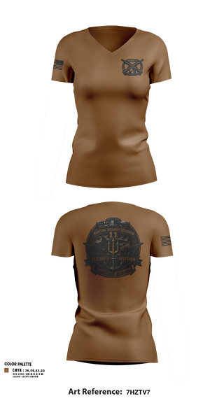 Womens Short Sleeve Vneck Shirt, MSRON 11 Security Division, Navy, Teamtime, Team time, sublimation, custom sports apparel, team uniforms, spirit wear, spiritwear, sports uniforms, custom shirts, team store, custom team store, fundraiser sports, apparel fundraiser