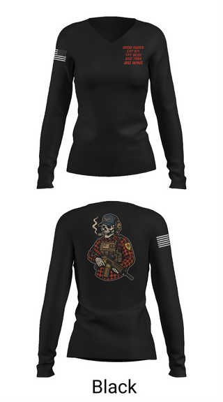 Womens Long Sleeve Vneck Shirt, CAT 611, Army, Teamtime, Team time, sublimation, custom sports apparel, team uniforms, spirit wear, spiritwear, sports uniforms, custom shirts, team store, custom team store, fundraiser sports, apparel fundraiser