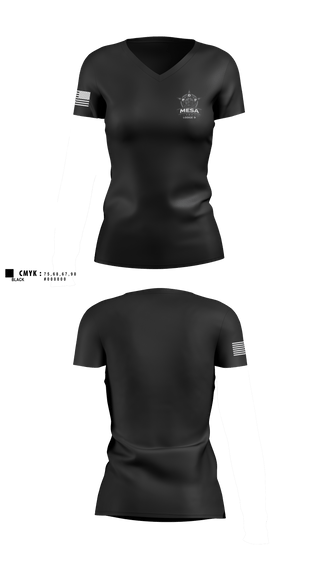 Womens Short Sleeve Vneck Shirt, Mesa FOP, , Teamtime, Team time, sublimation, custom sports apparel, team uniforms, spirit wear, spiritwear, sports uniforms, custom shirts, team store, custom team store, fundraiser sports, apparel fundraiser