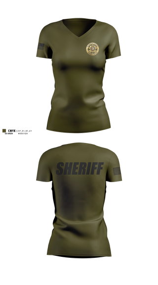 Womens Short Sleeve Vneck Shirt, Allendale County Sheriff’s Office, Police, Teamtime, Team time, sublimation, custom sports apparel, team uniforms, spirit wear, spiritwear, sports uniforms, custom shirts, team store, custom team store, fundraiser sports, apparel fundraiser
