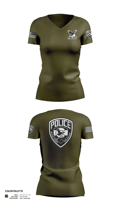Blackhawk Police 55681281 Women's Short Sleeve V-neck Shirt - 21
