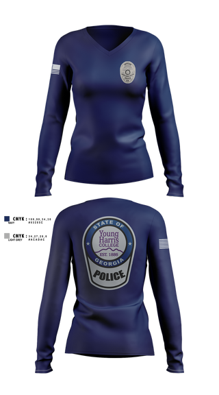 Womens Long Sleeve Vneck Shirt, team name, Police, Teamtime, Team time, sublimation, custom sports apparel, team uniforms, spirit wear, spiritwear, sports uniforms, custom shirts, team store, custom team store, fundraiser sports, apparel fundraiser