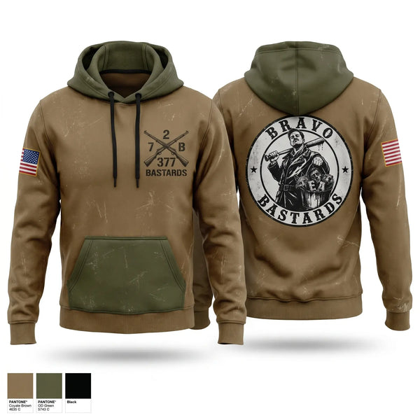 Hoodie, Bravo Co 2/377, Army, Teamtime, Team time, sublimation, custom sports apparel, team uniforms, spirit wear, spiritwear, sports uniforms, custom shirts, team store, custom team store, fundraiser sports, apparel fundraiser