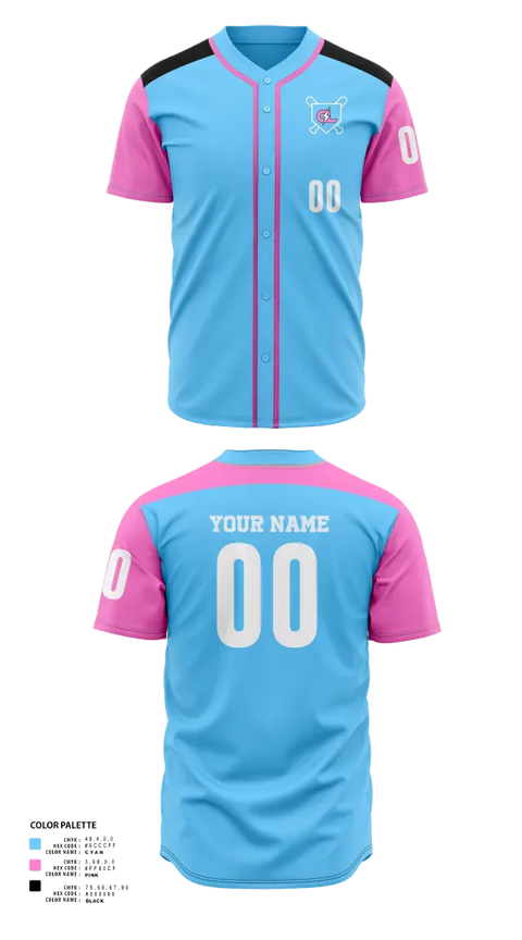 Full Button Baseball Jersey, Carolina lightning, Baseball, Teamtime, Team time, sublimation, custom sports apparel, team uniforms, spirit wear, spiritwear, sports uniforms, custom shirts, team store, custom team store, fundraiser sports, apparel fundraiser