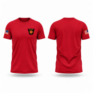 Old School Cotton Feel Shirt, Port Henry Fire Department Auxiliary, Fire Department, Teamtime, Team time, sublimation, custom sports apparel, team uniforms, spirit wear, spiritwear, sports uniforms, custom shirts, team store, custom team store, fundraiser sports, apparel fundraiser