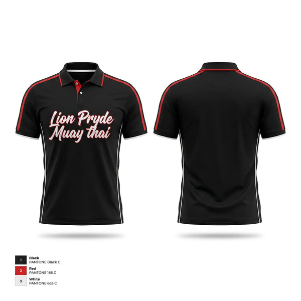 Short Sleeve Performance Polo, Lion Pryde Muay thai, , Teamtime, Team time, sublimation, custom sports apparel, team uniforms, spirit wear, spiritwear, sports uniforms, custom shirts, team store, custom team store, fundraiser sports, apparel fundraiser