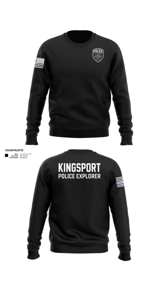 Crew Neck Sweatshirt, Kingsport Police Explorer Post, Police, Teamtime, Team time, sublimation, custom sports apparel, team uniforms, spirit wear, spiritwear, sports uniforms, custom shirts, team store, custom team store, fundraiser sports, apparel fundraiser