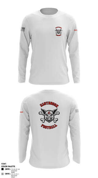 Long Sleeve Performance Shirt, Eastbrook Football, Army, Teamtime, Team time, sublimation, custom sports apparel, team uniforms, spirit wear, spiritwear, sports uniforms, custom shirts, team store, custom team store, fundraiser sports, apparel fundraiser