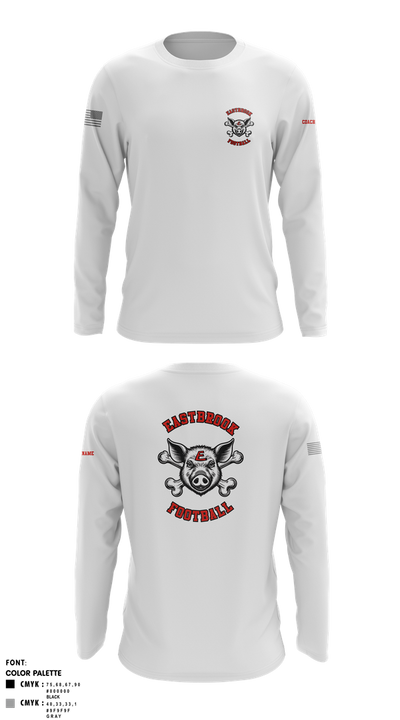 Eastbrook Football 93243823 Long Sleeve Performance Shirt 4